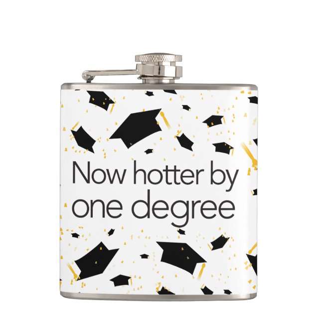 Funny graduation Now hotter by one degree - Flask (Front)