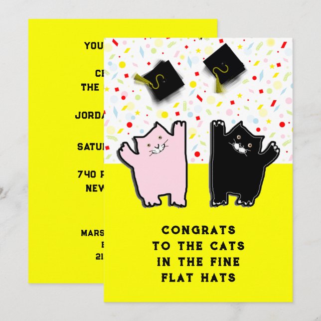 Funny Graduation Party Invitation (Front/Back)