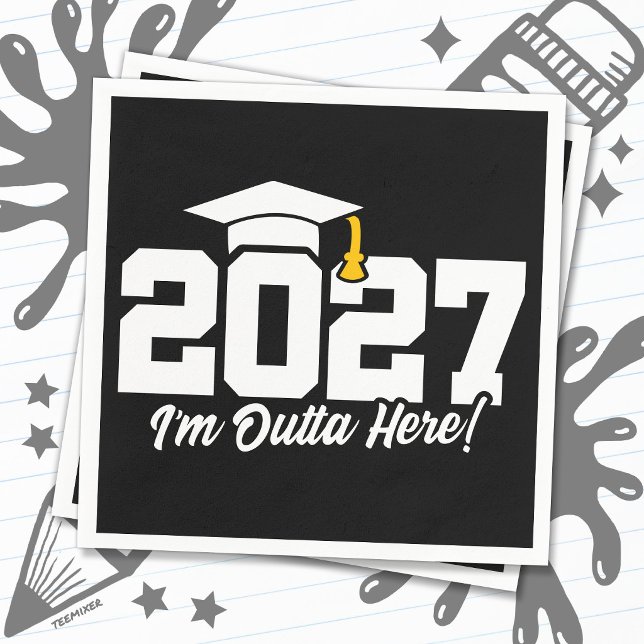 Funny Graduation Quote Senior Class of 2027 Napkin (Creator Uploaded)