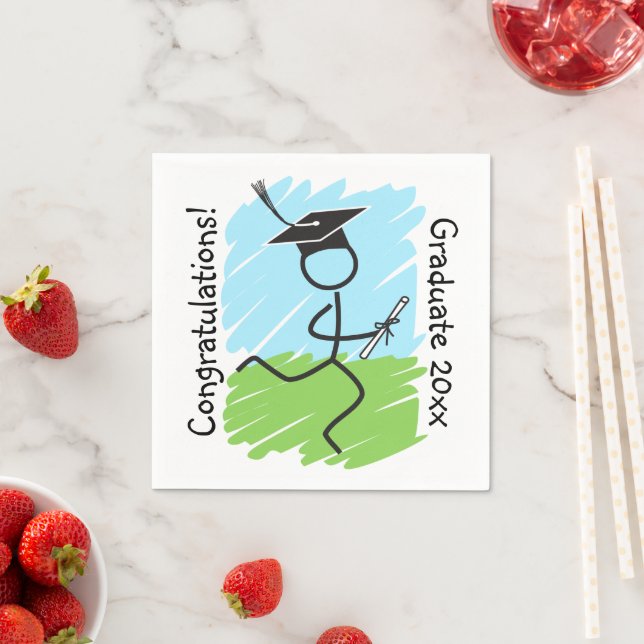 Funny Graduation Runner © - Cross Country, Track Napkin (Insitu)