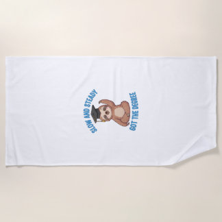 Funny Graduation Sloth Beach Towel