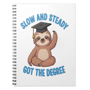 Funny Graduation Sloth Notebook