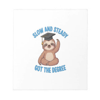Funny Graduation Sloth Notepad