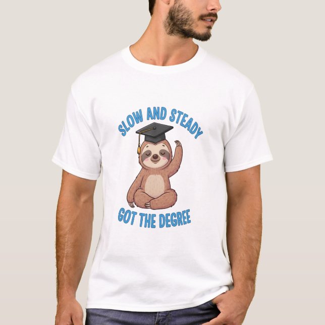 Funny Graduation Sloth T-Shirt (Front)