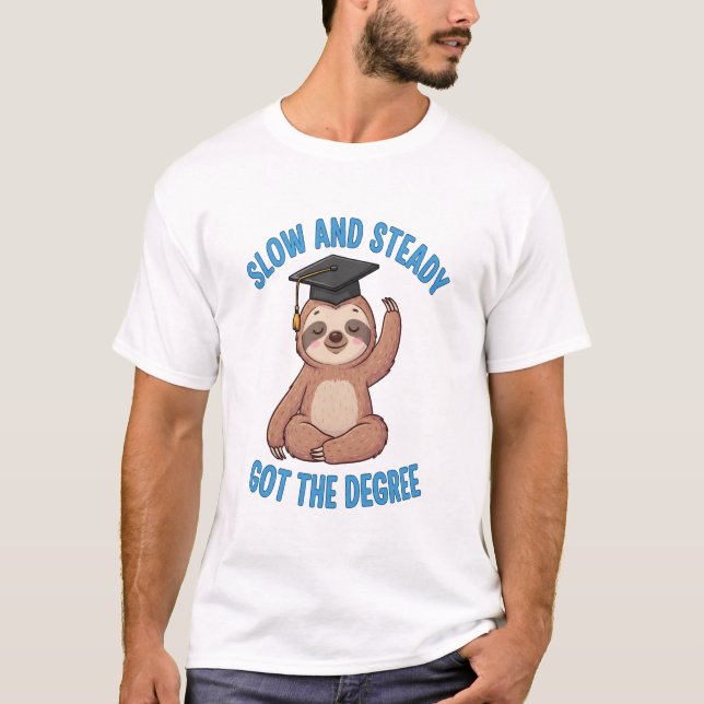 Funny Graduation Sloth T-Shirt (Front)