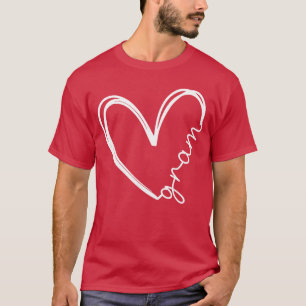 Funny Gram Heart for Grandma Mother Day Women retr T-Shirt