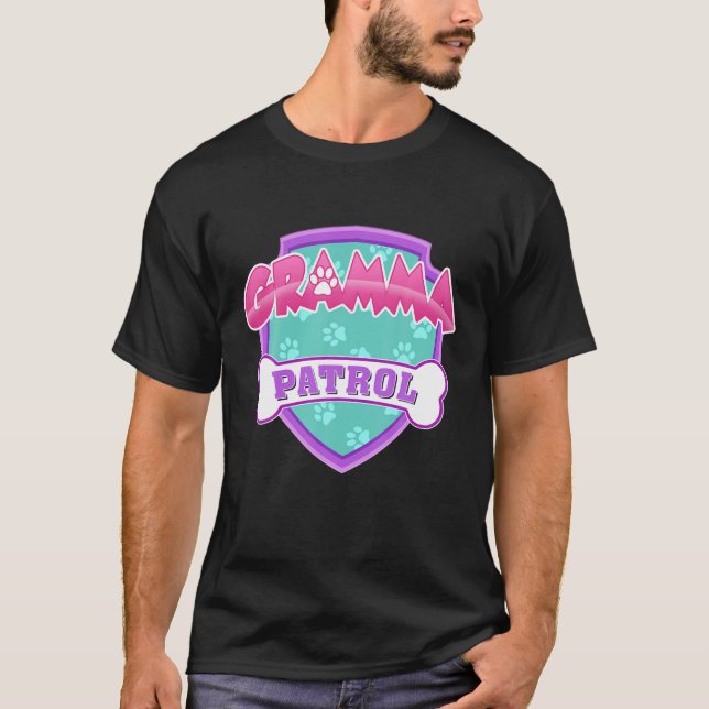 Funny Gramma Patrol - Dog Mum, Dad For Men Women T-Shirt (Front)