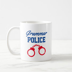 Funny grammar police coffee mug for teacher