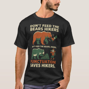 Funny Grammar Punctuation Saves Hikers English Tea T-Shirt