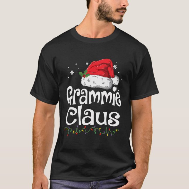 Funny Grammie Claus Christmas T-Shirt Pyjamas Sant (Front)