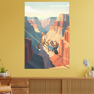 Funny Grand Canyon Canvas Print
