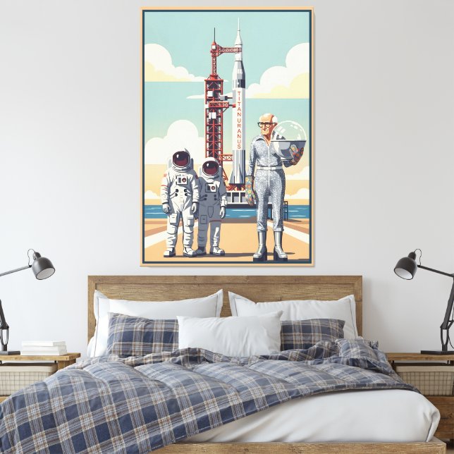 Funny Grandad Canvas Print (Insitu(Bedroom))