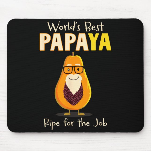 Funny Grandfather World's Papa Papaya Pun  Mouse Mat (Front)