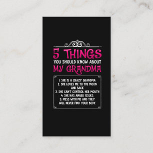 Funny Grandkids Grandchildren Best Grandma Business Card