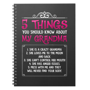 Funny Grandkids Grandchildren Best Grandma Notebook