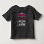 Funny Grandkids Grandchildren Best Grandma Toddler T-Shirt<br><div class="desc">Funny Grandkids Grandchildren Best Grandma. 5 things you should know about my Grandma. Funny Grandmother Gift from granddaughter and grandson.</div>