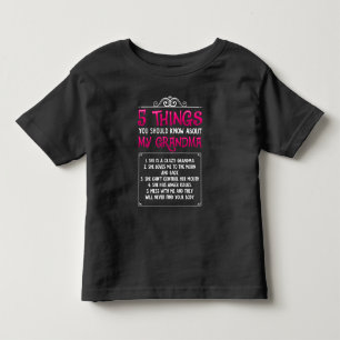 Funny Grandkids Grandchildren Best Grandma Toddler T-Shirt