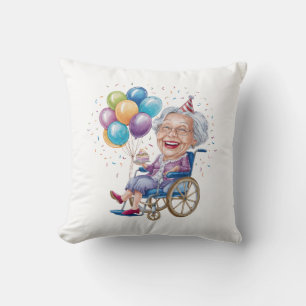 Funny Grandma Birthday Gift for Elderly Aunt Cushion