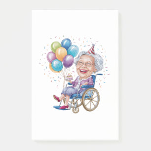 Funny Grandma Birthday Gift for Elderly Aunt Post-it Notes