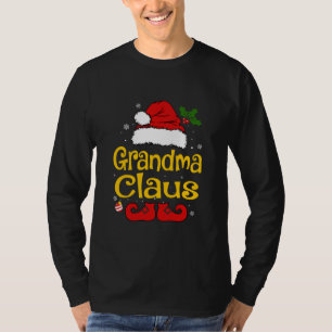 Funny Grandma Claus Christmas Pyjamas Santa T-Shirt