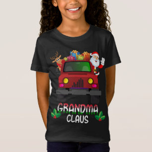 Funny Grandma Claus Christmas Truck Santa Claus Re T-Shirt