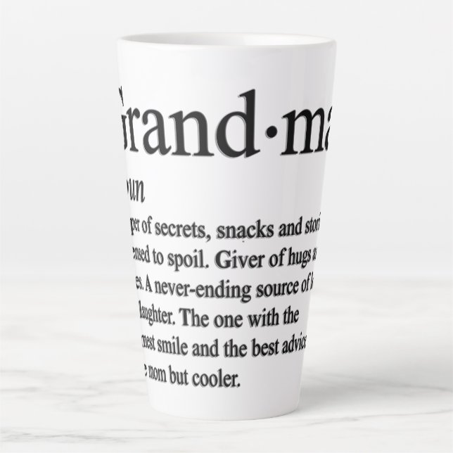 Funny Grandma Definition Latte Mug (Front)