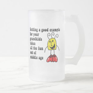 Funny Grandma Frosted Glass Beer Mug