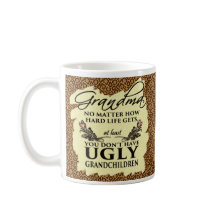 Funny Grandma Gift | No Ugly Grandchildren Cheetah