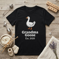 Funny Grandma Goose Est Year Cute Goose Character