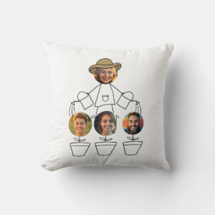Funny Grandma Grandkids Photos Cushion