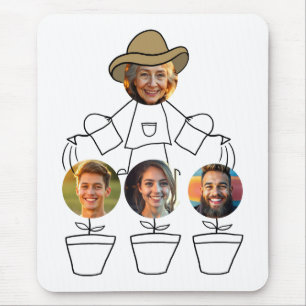 Funny Grandma Grandkids Photos Mouse Mat