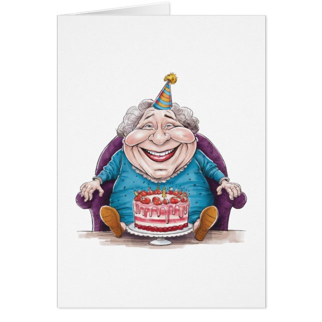 Funny Grandma Huge Cake & Cash Gift (Front)