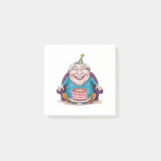 Funny Grandma Huge Cake & Cash Gift Post-it Notes