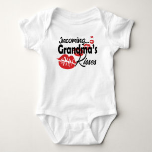 Funny Grandma Kisses    Glass Baby Bodysuit