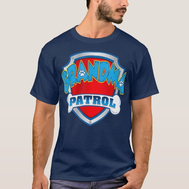 Funny Grandma Patrol  Dog Mom Dad For Men Women T-Shirt (Front)