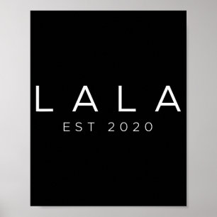 Funny Grandma Soon To Be Lala Est 2020 New Grandma Poster