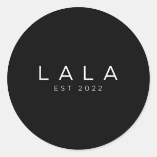 Funny Grandma Soon To Be Lala Est 2022 New Grandma Classic Round Sticker