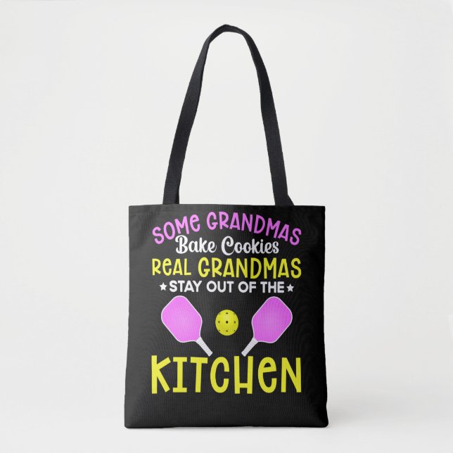 Funny Grandma Sport Lover Grandmother Pickleball Tote Bag (Front)