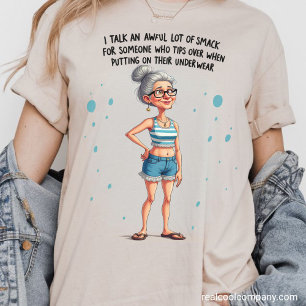 Funny Grandma Talking Smack Tri-Blend Shirt