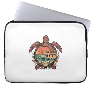 Funny Grandma Turtle Beach Vintage Shirt Design_1 Laptop Sleeve