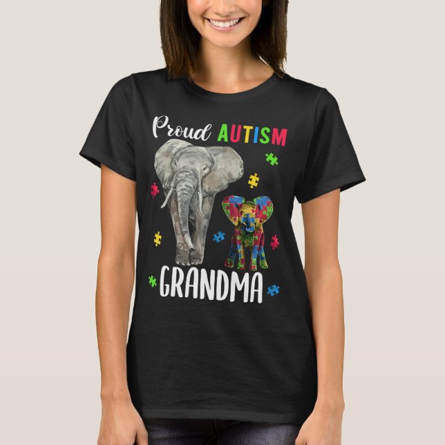 Funny Grandmas Autism Awareness Tshirt For Women.  (Front)