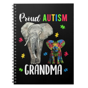 Funny Grandmas Autism Awareness Tshirt For Women. Notebook