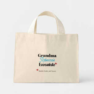 Funny Grandma's Essential Mostly Snacks and Tissue Mini Tote Bag