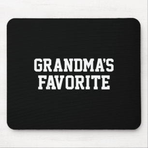 Funny Grandma's Favorite Black Modern Clic Crew  Mouse Mat