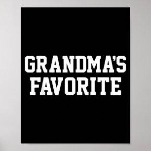 Funny Grandma's Favorite Black Modern Clic Crew Poster