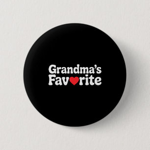 Funny Grandmas Favorite Family Humor Tees For Men  6 Cm Round Badge