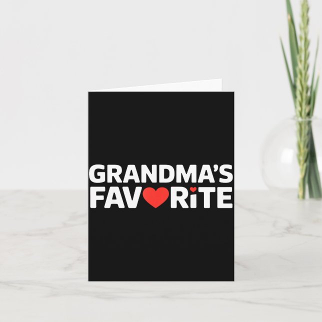 Funny Grandmas Favorite Family Humor Tees For Men  Card (Front)