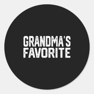 Funny Grandma's Favorite Grandparent Granhild  Classic Round Sticker
