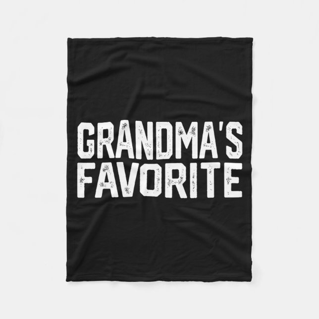 Funny Grandma's Favorite Grandparent Granhild  Fleece Blanket (Front)