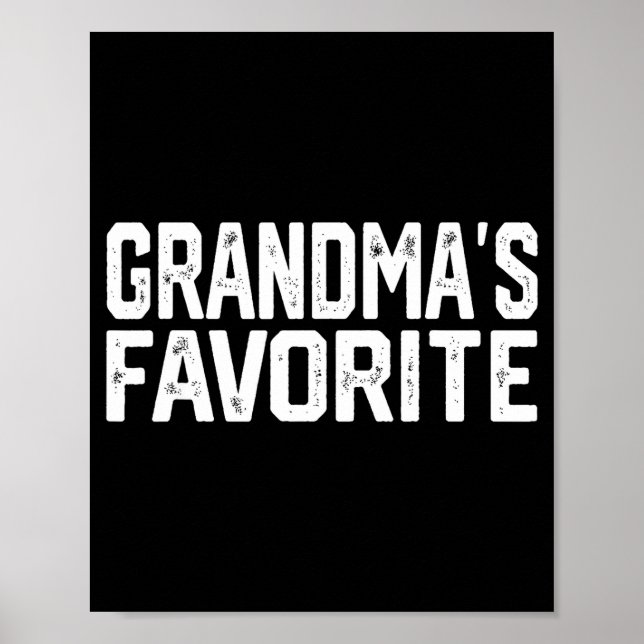 Funny Grandma's Favorite Grandparent Granhild  Poster (Front)